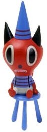 Lil Copy Cat figure by Gary Baseman, produced by Sony Creative. Front view.