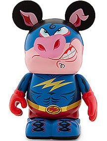 Zooper Heroes - Pig figure by Enrique Pita, produced by Disney. Front view.