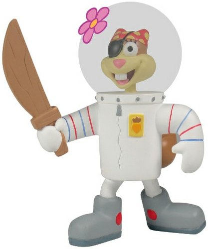Pirate Sandy figure by Nickelodeon, produced by Play Imaginative. Front view.