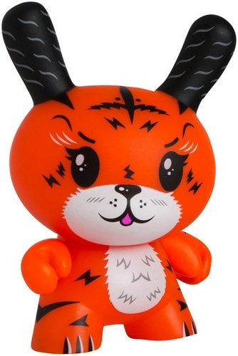Ken the Mysterious Tigrrr figure by Squink!, produced by Kidrobot. Front view.