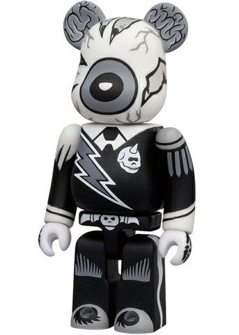 МИШКА - Artist Be@rbrick Series 23 figure by Mishka, produced by Medicom Toy. Front view.