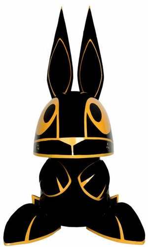 Colossus Bunny - Lava Edition figure by Joe Ledbetter, produced by The Loyal Subjects. Front view.