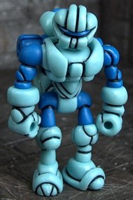 Megas Buildman figure, produced by Onell Design. Front view.