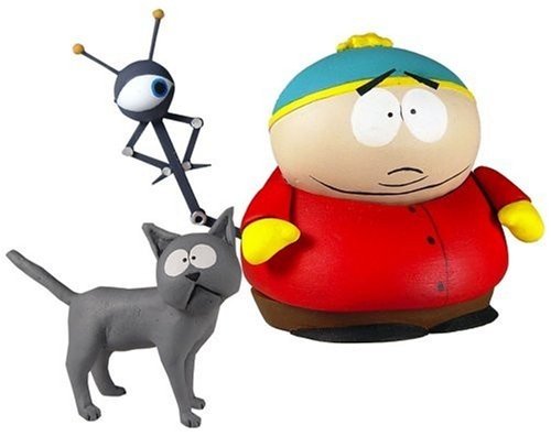 Cartman figure by Matt Stone & Trey Parker, produced by Mezco Toyz. Front view.