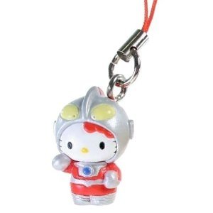 Hello Kitty as Ultraman figure, produced by Sanrio. Front view.