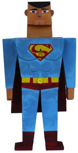 Superman figure by Amanda Visell. Front view.