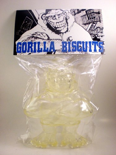 Gorilla Biscuits - Clear figure by Anthony Civ Civorelli, produced by Super7. Front view.
