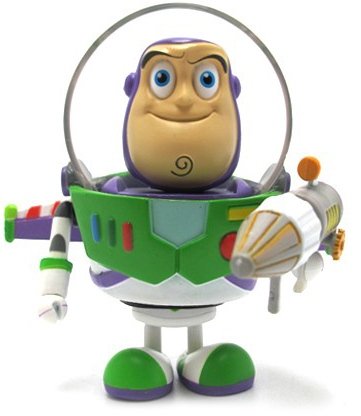 Buzz Lightyear figure by Disney X Pixar, produced by Hot Toys. Front view.