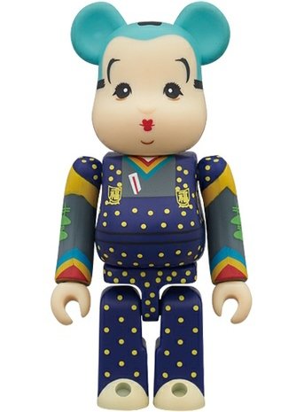 Fukusuke Wednesday Be@rbrick 100% figure, produced by Medicom Toy. Front view.
