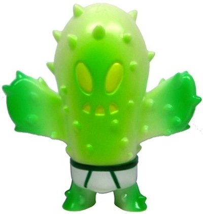 Little Prick - GID Green, SDCC 12 figure by Brian Flynn, produced by Super7. Front view.