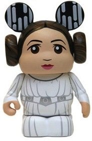 Princess Leia figure by Maria Clapsis, produced by Disney. Front view.