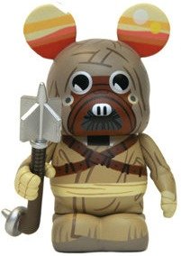 Tusken Raider figure by Casey Jones, produced by Disney. Front view.