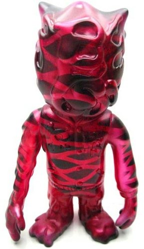 Striped and Sprinkled figure by Paul Kaiju. Front view.