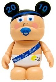 New Year Baby figure by Rachael Sur, produced by Disney. Front view.