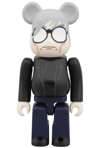 Andy Warhol Be@rbrick 100% - 80s Style Ver figure, produced by Medicom Toy. Front view.