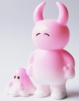 Uamou & Boo - Happy, Pastel Pink figure by Ayako Takagi, produced by Uamou. Front view.