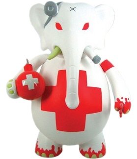 Dr. Bomb - Arctic Rescue figure by Frank Kozik, produced by Toy2R. Front view.