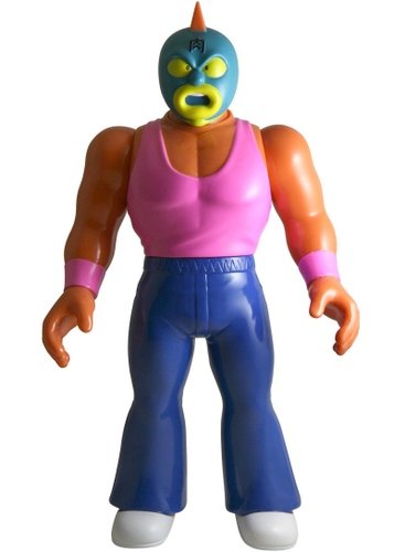 Kinnikuman (Green mask ver2 of the illusion) figure, produced by Five Star Toy. Front view.
