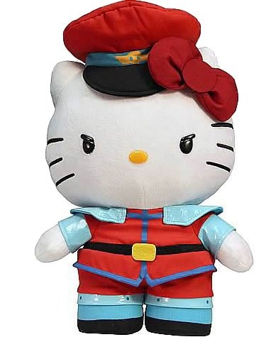 Hello Kitty Street Fighter - M. Bison 11 figure by Sanrio, produced by Toynami. Front view.