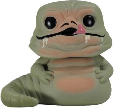 Jabba the Hut figure by Lucasfilm Ltd., produced by Funko. Front view.