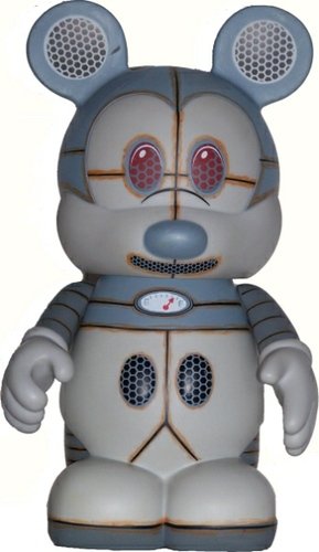 Robot Mickey  figure by Doug Strayer, produced by Disney. Front view.