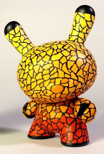 Mosaic Orange figure by Godhay. Front view.
