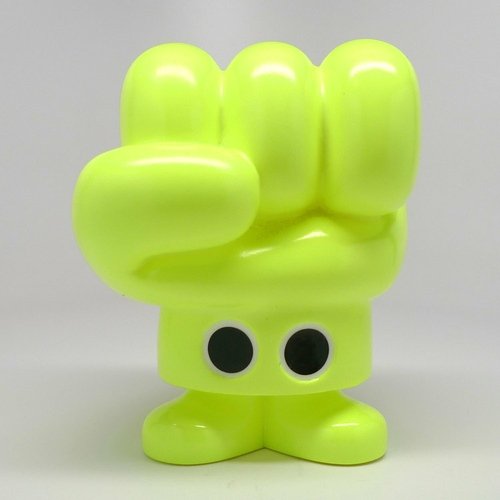 Mood Palmer - Neon Yellow - Hand Painted figure by Superdeux, produced by Bigshot Toyworks. Front view.