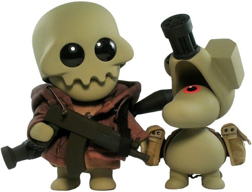 Desert Jack and Fido figure by Ferg. Front view.