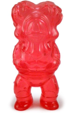 Alien Xam - Clear Red figure by Mark Nagata, produced by Gargamel. Front view.