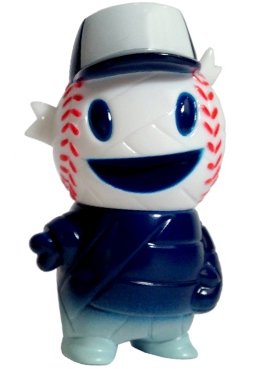 Pocket Baseball Boy - Padres Tribute, SDCC 2013 figure by Brian Flynn, produced by Super7. Front view.