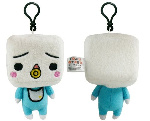 To-Fu Baby Clip-on Plush figure by Devilrobots, produced by Play Imaginative. Back view.
