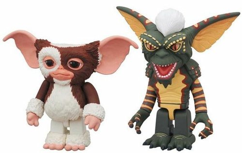 Gizmo & Stripe Kubrick 2 Pack figure, produced by Medicom Toy. Front view.