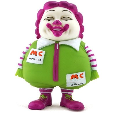 MC Supersized  figure by Ron English. Front view.