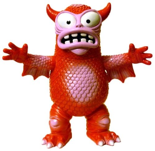 Greasebat - Red NYCC Exclusive figure by Jeff Lamm, produced by Monster Worship. Front view.