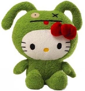 Ox - Hello Kitty Uglydolls figure by David Horvath X Sun-Min Kim, produced by Pretty Ugly Llc.. Front view.