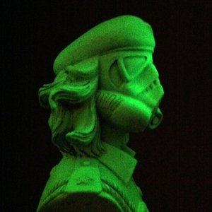 Glow in The Dark CheTrooper Bust figure by Urban Medium. Front view.