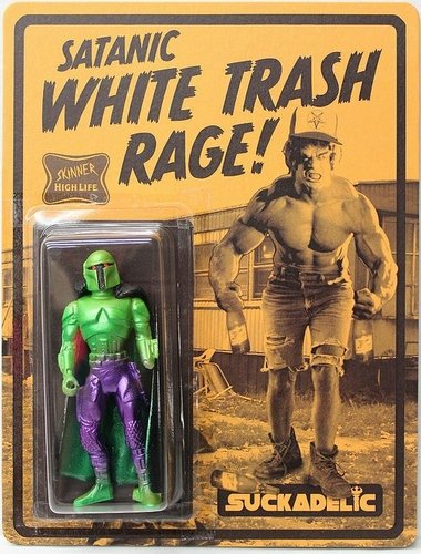 Satanic White Trash Rage! - DCon 2012 figure by Skinner, produced by Suckadelic. Front view.