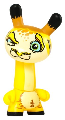 Jonahone Giraffe  figure by Scribe, produced by Kidrobot. Front view.