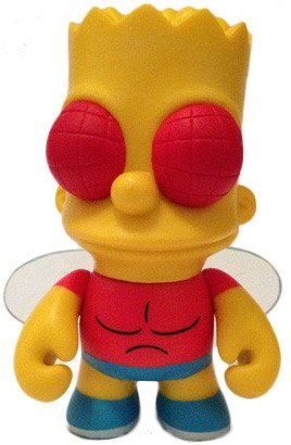 Fly Bart figure by Matt Groening, produced by Kidrobot. Front view.