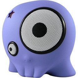 Boombot1 SkullyBoom - Buggin Purple figure, produced by Boombotix. Front view.