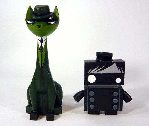 Green Hornet Tuttz and Kato Jellybot Set figure by Selina Briggs (Jelly Empire). Front view.
