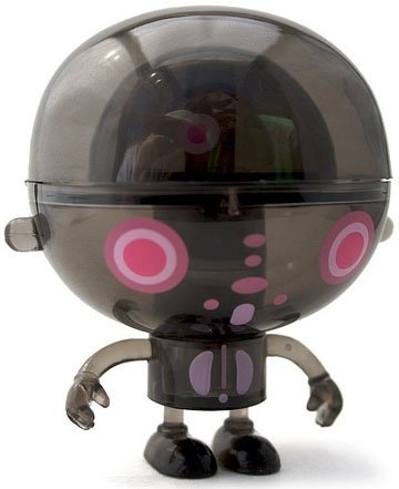 Clearmind Black Rolitoboy figure by Rolito, produced by Toy2R. Front view.