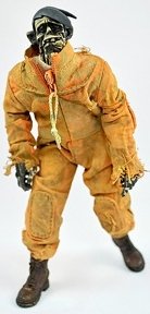 Acolyte orange zomb figure by Ashley Wood, produced by Threea. Front view.