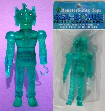 SB-101 SEA-BORG KING figure by James Felix Mckenney, produced by Monsterpants Toys. Front view.