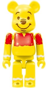 Winnie the Pooh Ginger Cookies Ver. Be@rbrick 100% figure by Disney, produced by Medicom Toy. Front view.