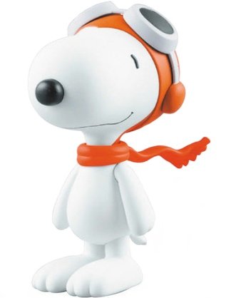 Flying Ace Snoopy UDF figure by Charles M. Schulz, produced by Medicom Toy. Front view.
