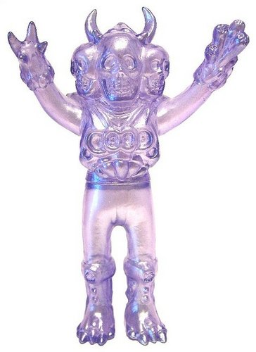 Doku-Rocks - Clear Purple/ Silver figure by Skull Toys, produced by Skull Toys. Front view.