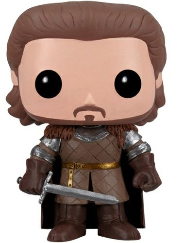 Robb Stark figure by George R. R. Martin, produced by Funko. Front view.