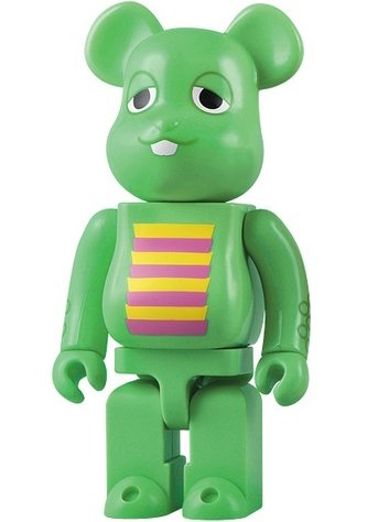 Gachapin Be@rbrick 400% figure by Fuji Television, produced by Medicom Toy. Front view.