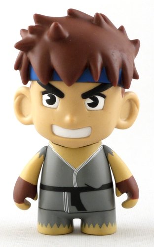 Ryu - Grey figure by Capcom, produced by Kidrobot X Capcom. Front view.
